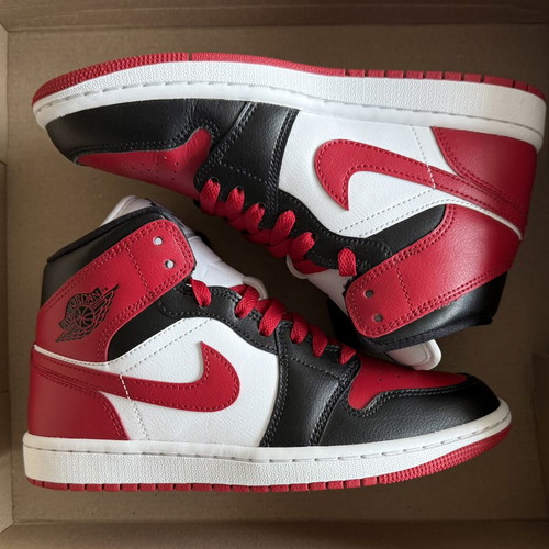 Air Jordan 1 Mid Alternate Bred Toe women's sneakers size 37.5