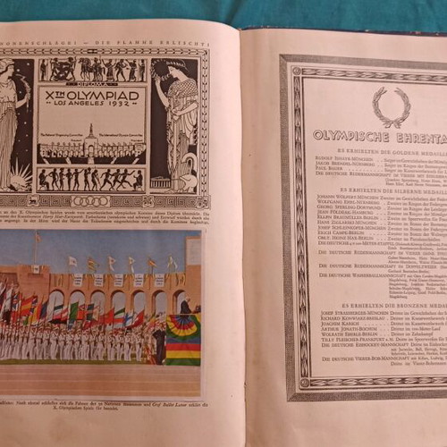 Βιβλίο λεύκωμα Ολυμπιακοί Αγώνες 1932 μεταχειρισμένο