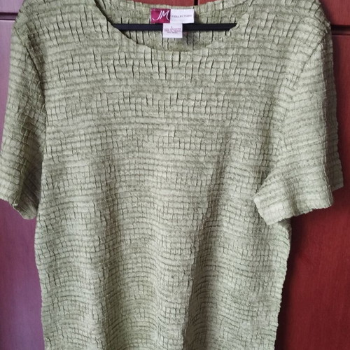 Vintage 3-piece set Vagias Collection gray suit and NOS green blouse size 50