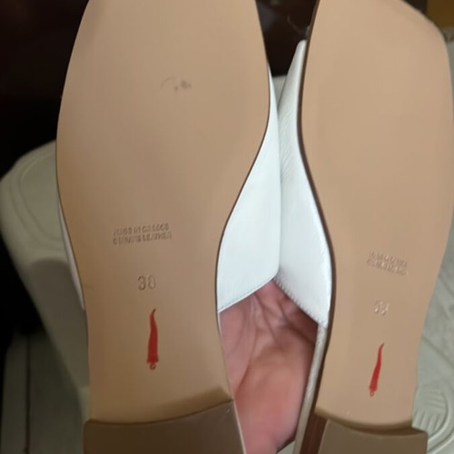 Slippers like new, size 38, white and blue