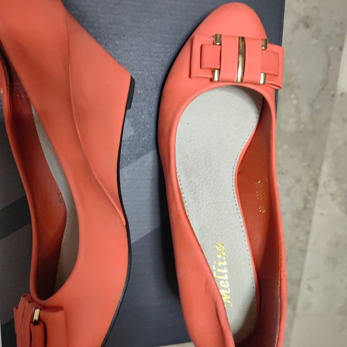 Melissa shoes size 40 used, pink and orange