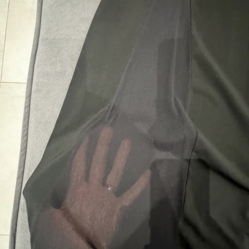 Long skirt with transparency like new, black, size M
