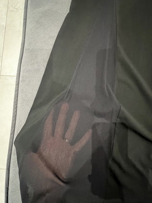 Long skirt with transparency like new, black, size M