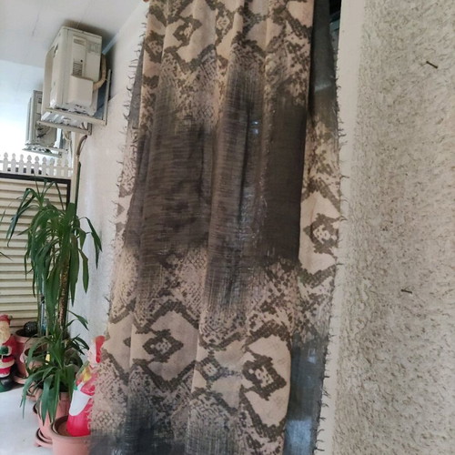 Scarf like new, 2 meters long, gray and beige