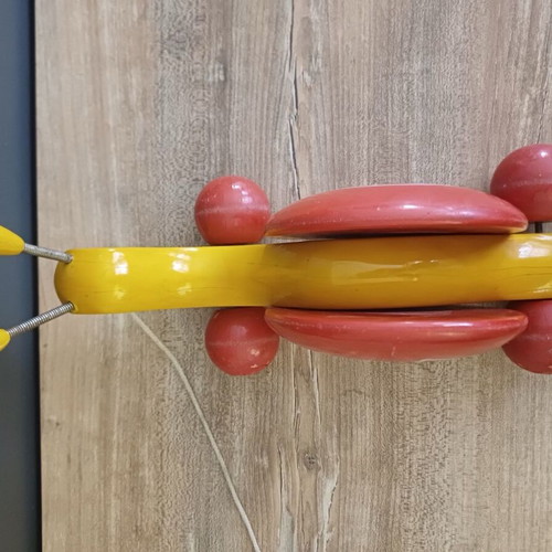 Kouvalias wooden toy used with minor wear on wheels