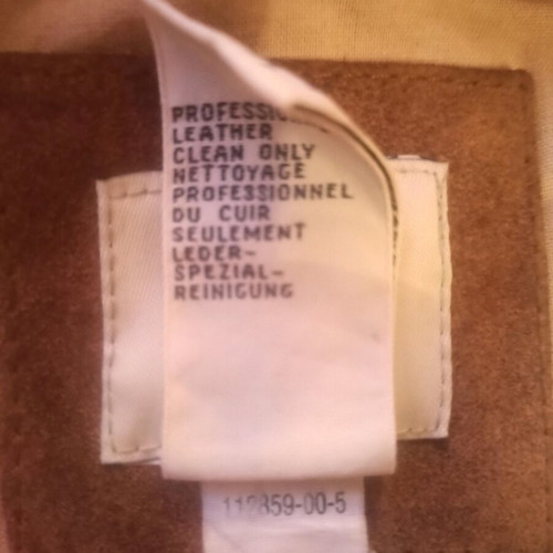Men's leather suede jacket Gap used, size L-XL, beige brown