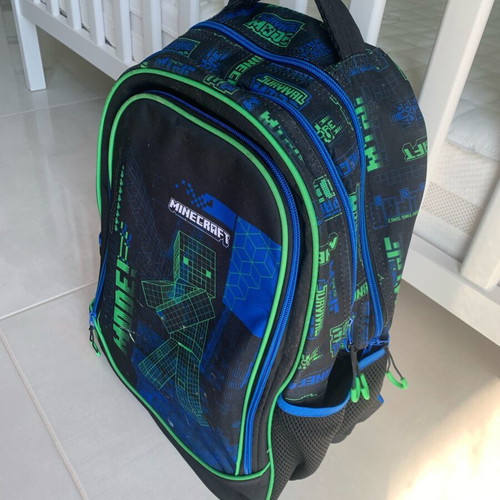 Gim Minecraft School Backpack like new, black