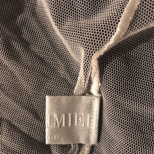 Amorimiei White Bolero Jacket with Gold Sequins Like New