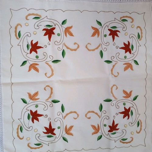 4 embroidery squares (together) handmade