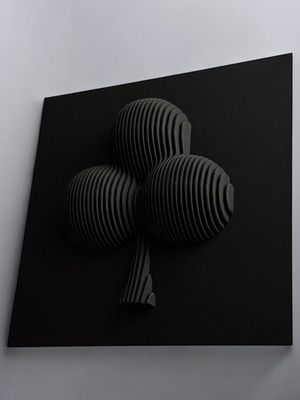 Wall Art Layered Clubs Decorative