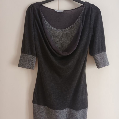 Women's Blousedress like new with silver details on sleeves and bust