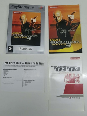 Εξώφυλλο και βιβλιαράκι Pro Evolution Soccer 3 Platinum για Ps2 σαν καινούργιο