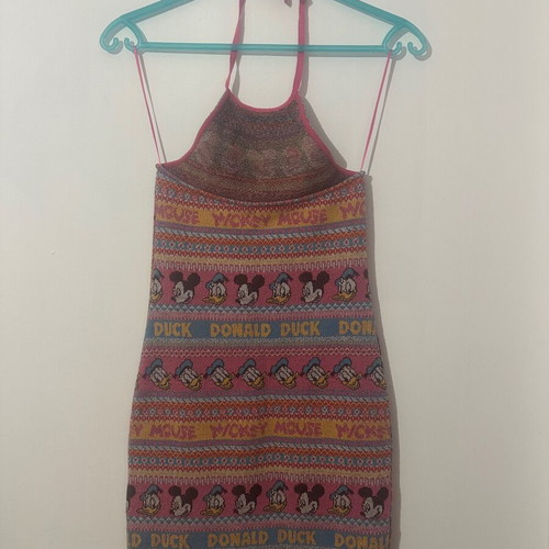 Zara Disney Donald Duck knit dress, pink multi