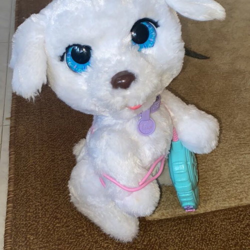 Furreal Gogo white dog used without bone