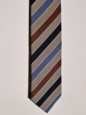 Striped tie like new, blue and brown