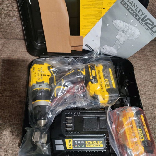 Stanley Fatmax V20 Brushless 18V hammer drill new with 2x4.0Ah batteries