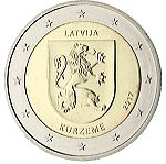  SAC Λετονία 2 Ευρώ 2017 UNC Kurzeme