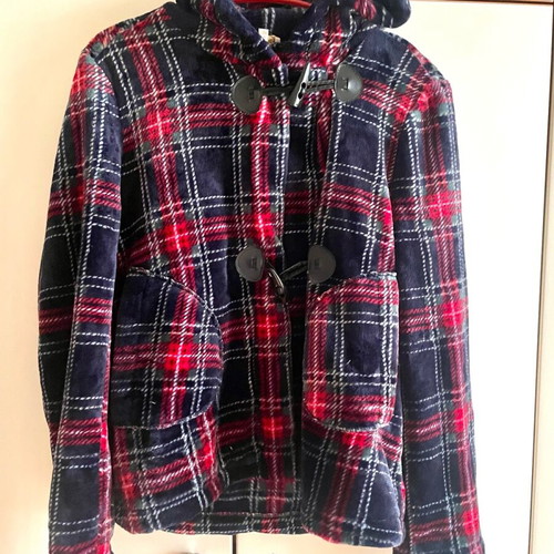 Bill Coast plaid fleece jacket S-M like new, relaxed fit