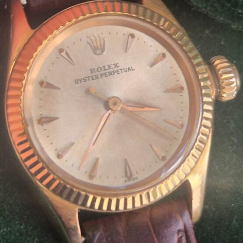 Rolex Oyster Perpetual women's watch used, 18k solid yellow gold