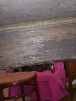 Table from 1826 used, monastic style, solid wood