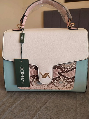 Verde handbag new, multicolor with crossbody strap