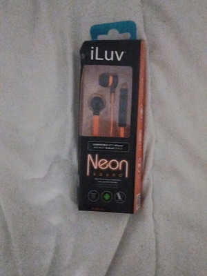 iLuv Neon Sound Wireless Earbuds orange new