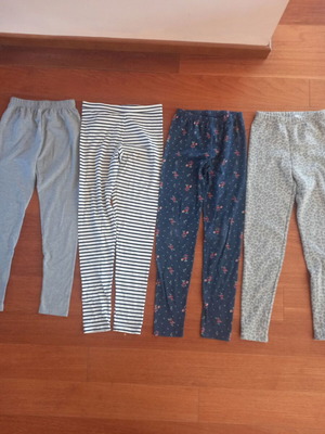 Girls' leggings used, pack of 4, ages 13-14, assorted designs