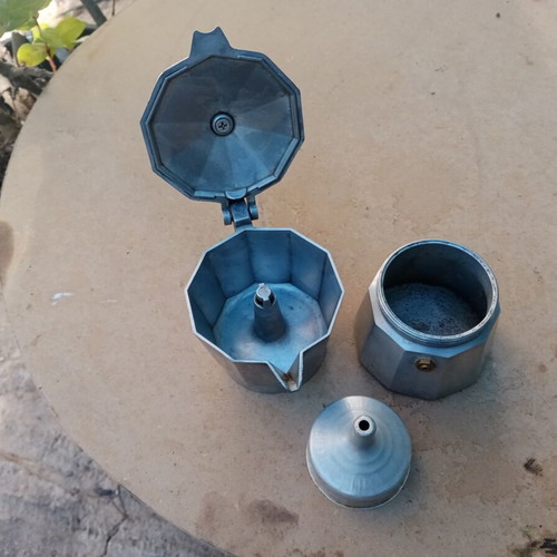 Italian Espresso Coffee Pot like new, aluminum, 13 cm height