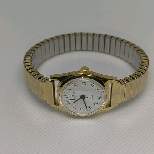 Tempic wristwatch women's used, gold color, 20 mm dial