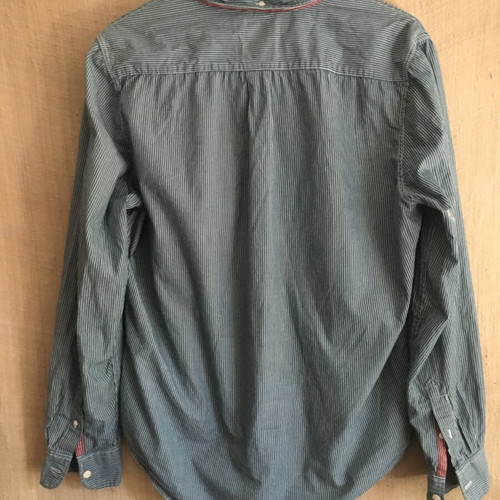 Levi's vintage shirt, M, blue and white striped, 100% cotton