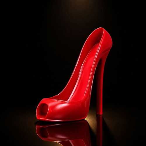 Wine holder red high heel shoe new