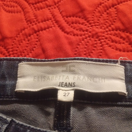 Elisabetta Franchi Blue Jean No27 Like New, Elastic, Flared