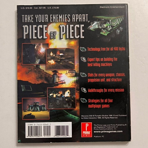 Strategy Guide - Warzone 2100 like new, in English
