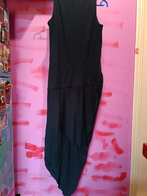 Sisley maxi asymmetric dress like new, size M/L, black