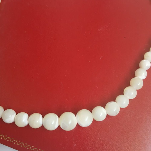 Selenite necklace, 42 cm