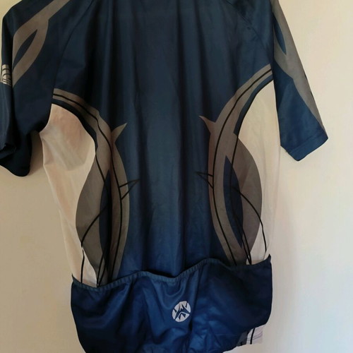 Cycling jersey used, size large, blue
