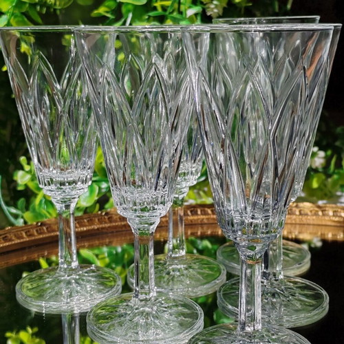 VMC Reims French vintage champagne glasses set of 6