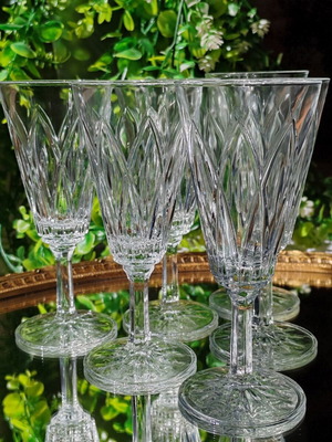 VMC Reims French vintage champagne glasses set of 6
