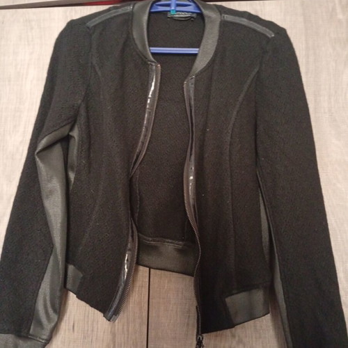 Modern jacket with two materials like new