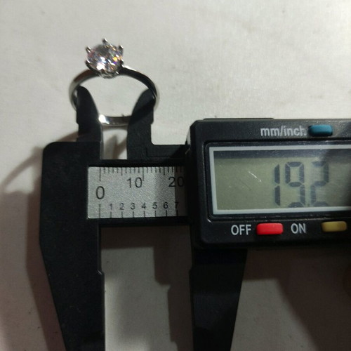 Women's ring new, two-carat cubic zirconia, silver plated