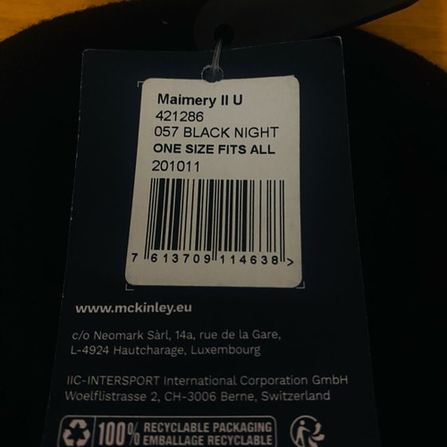 McKinley Maimery II U beanie new, one size, black