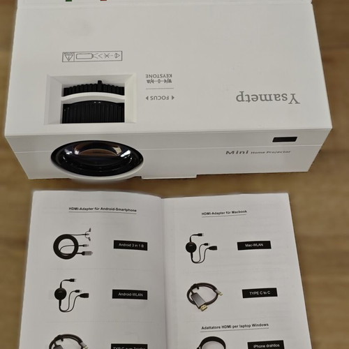 Mini Multimedia Projector Ysametp new, Full HD, 10000 lumens, HDMI, VGA, USB