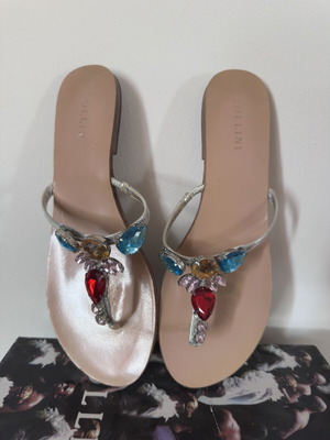 Rollini sandals used with multicolor stones size 41 fitting 40