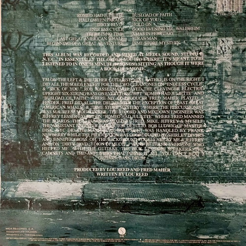 Lou Reed New York LP used, rock