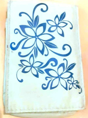 Fabric wallet with floral design and velcro like new