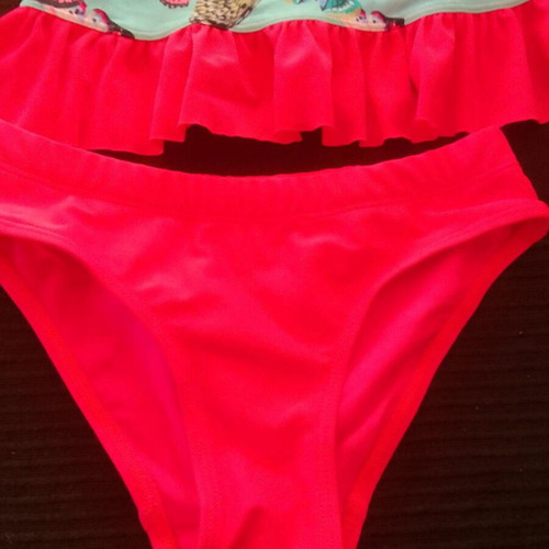Girls' swimsuit with sun protection shirt H&M like new, multicolor 110-116cm