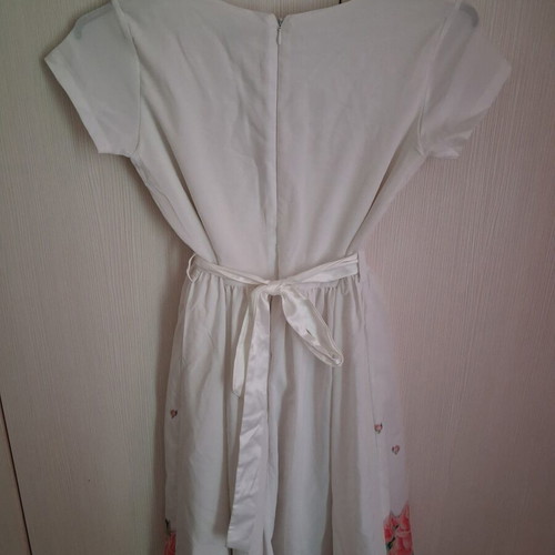 Evita Official Girls' Dress with Bolero like new, white and coral