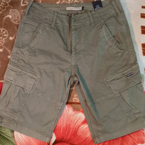 Biston olive green cargo shorts size 30