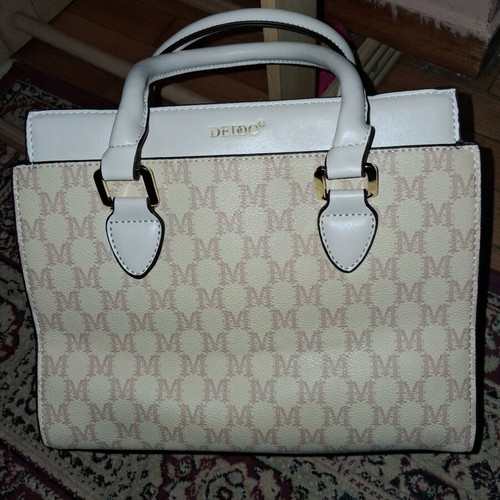 Handbag beige white like new, leatherette