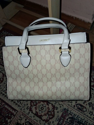 Handbag beige white like new, leatherette